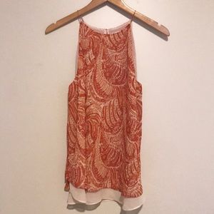 Violet & Claire flowy, uniquely patterned tank top